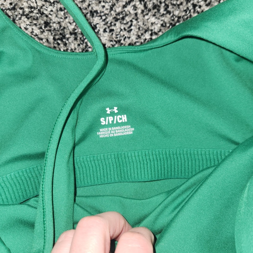 Under Armour Motion Athletic Dress Built-In Bra &Shorts Pocket Size S Green Nwt - Picture 11 of 16